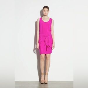 NWT Vintage 80s/90s Rampage Faux Wrap Mini Dress in Fuchsia Pink sz 5 Medium